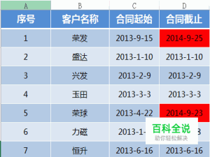 如何利用Excel实现合同日期到期自动提醒