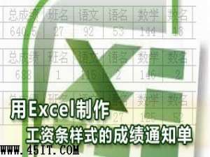 如何使用Excel表格把成绩通知单制作工资条样式