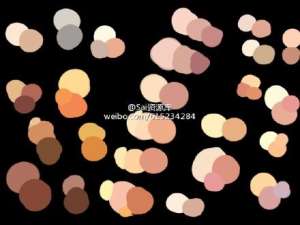 SAI绘画色卡参考头发皮肤色卡资源