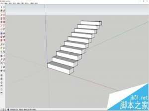 sketchup怎么制作楼梯模型?