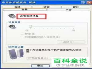 Windows XP系统弹出没有音频设备的提示如何解决