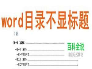 word目录3级标题不显示，word目录不显某级标题