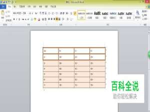 Word中表格设置边框和底纹