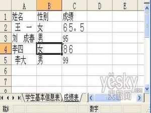 用Excel函数快速整理错乱成绩表