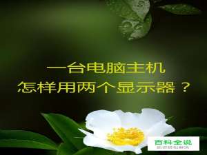 一台电脑主机怎样用两个显示器？
