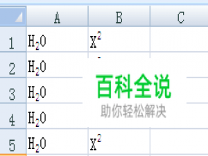 在excel2007中怎样给文本或数字加上标或下标