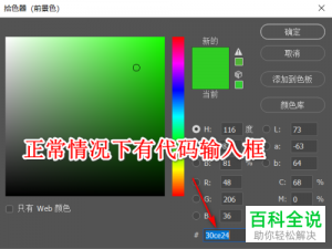 怎么解决PS拾色器窗口不显示颜色代码问题