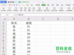 怎么在WPS表格中给成绩排名