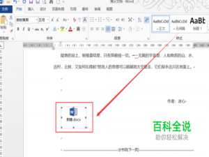 在Word中以附件形式插入其他文档