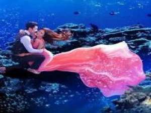 水下婚纱照 蕴含爱情的风景，任何