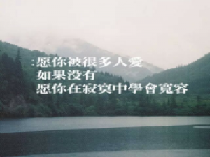 励志的文字 送给正在迷茫中的你 我淋过最大的雨 是你