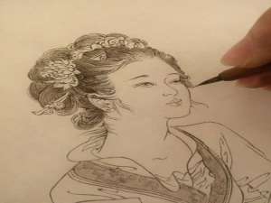 线描人物中古典美的线条美