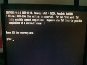 故障诊断 开机出现GRUB报错提示，无法进入系统
