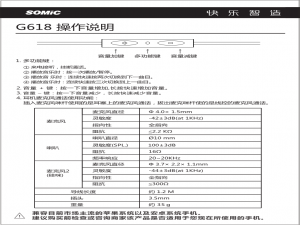 外设 硕美科 G618耳机说明书