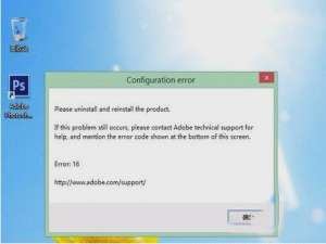 软件与系统异常 Photoshop无法运行configuration error:16错误