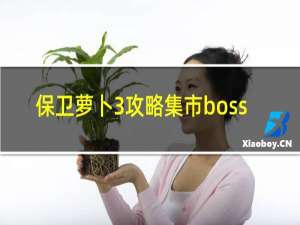 保卫萝卜3攻略集市boss