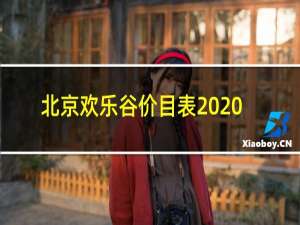 北京欢乐谷价目表2020