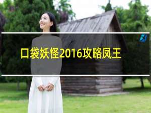 口袋妖怪2016攻略凤王