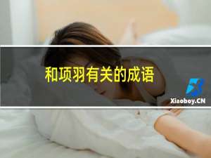 和项羽有关的成语