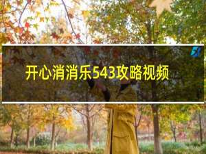 开心消消乐543攻略视频