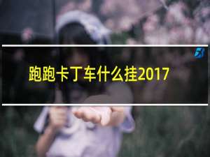 跑跑卡丁车什么挂2017