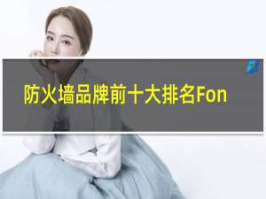 防火墙品牌前十大排名Fon