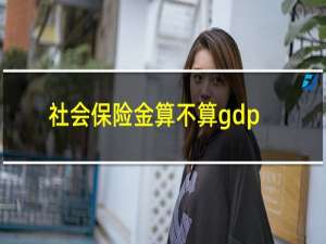 社会保险金算不算gdp