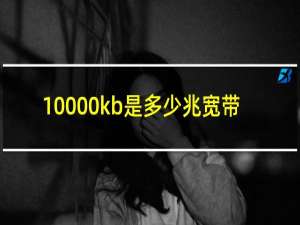 10000kb是多少兆宽带