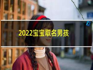 2022宝宝取名男孩