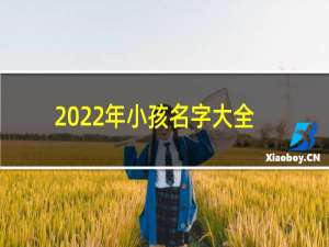 2022年小孩名字大全