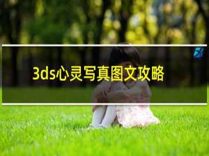 3ds心灵写真图文攻略