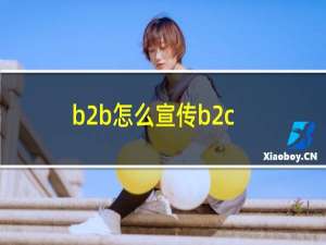 b2b怎么宣传b2c