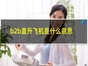 b2b直升飞机是什么意思