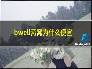 bwell燕窝为什么便宜