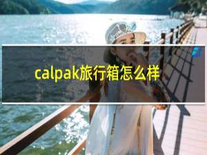 calpak旅行箱怎么样