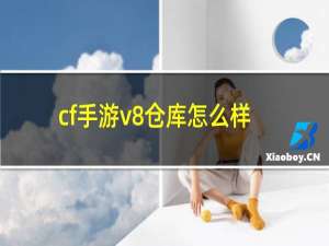 cf手游v8仓库怎么样