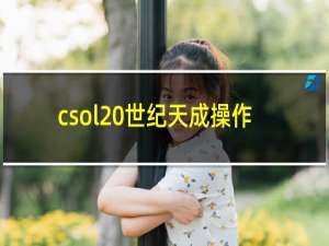 csol 世纪天成操作