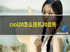 csol 怎么挂机 旋转