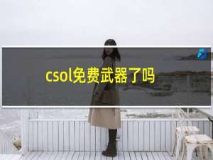 csol免费武器了吗