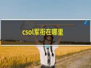 csol军衔在哪里