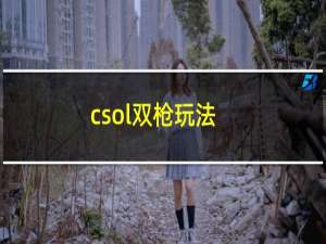 csol双枪玩法