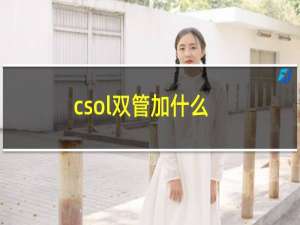 csol双管加什么