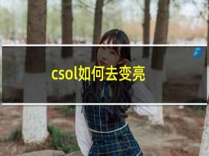 csol如何去变亮