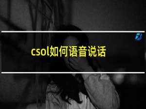 csol如何语音说话