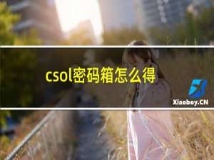 csol密码箱怎么得