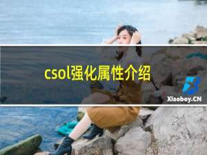 csol强化属性介绍