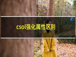 csol强化属性区别