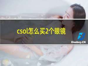 csol怎么买2个眼镜