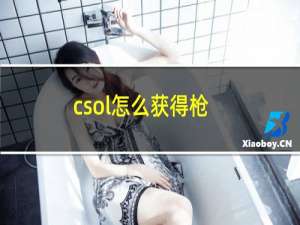 csol怎么获得枪