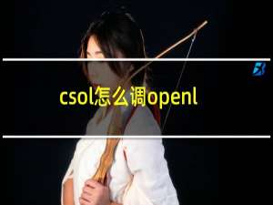 csol怎么调openl